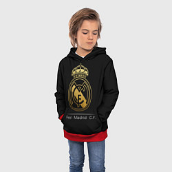 Толстовка-худи детская FC Real Madrid: Gold Edition, цвет: 3D-красный — фото 2