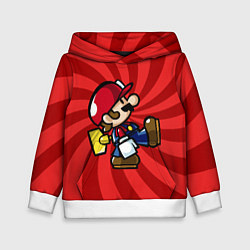 Толстовка-худи детская Super Mario: Red Illusion, цвет: 3D-белый
