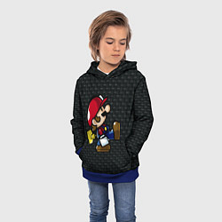 Толстовка-худи детская Super Mario: Black Brick, цвет: 3D-синий — фото 2