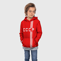 Толстовка-худи детская Cборная СССР, цвет: 3D-меланж — фото 2