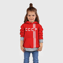 Толстовка-худи детская Cборная СССР, цвет: 3D-меланж — фото 2