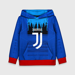 Толстовка-худи детская FC Juventus: Blue Abstract, цвет: 3D-красный