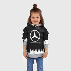Толстовка-худи детская Mercedes-Benz: Black Side, цвет: 3D-меланж — фото 2