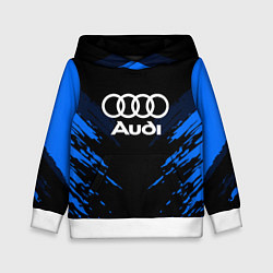 Толстовка-худи детская Audi: Blue Anger, цвет: 3D-белый
