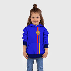 Толстовка-худи детская Армения, цвет: 3D-синий — фото 2