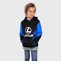 Толстовка-худи детская Lexus: Blue Anger, цвет: 3D-меланж — фото 2