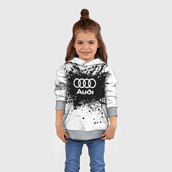 Толстовка-худи детская Audi: Black Spray, цвет: 3D-меланж — фото 2