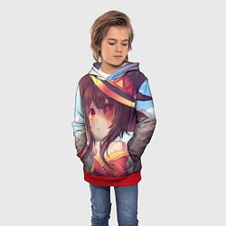 Толстовка-худи детская KonoSuba, цвет: 3D-красный — фото 2