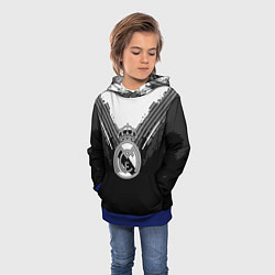 Толстовка-худи детская FC Real Madrid: Black Style, цвет: 3D-синий — фото 2