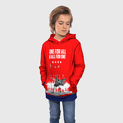 Толстовка-худи детская One for all & all for one, цвет: 3D-синий — фото 2