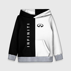Толстовка-худи детская Infiniti: Black & White, цвет: 3D-меланж