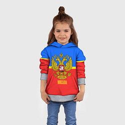 Толстовка-худи детская Москва: Россия, цвет: 3D-меланж — фото 2