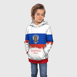 Толстовка-худи детская Krasnodar, Russia, цвет: 3D-красный — фото 2