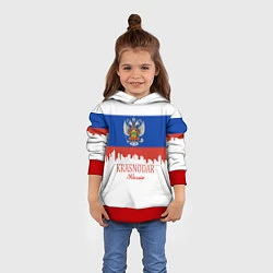 Толстовка-худи детская Krasnodar, Russia, цвет: 3D-красный — фото 2