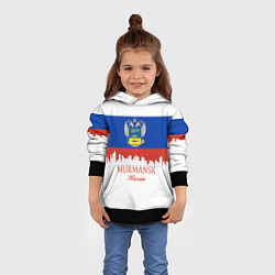Толстовка-худи детская Murmansk: Russia, цвет: 3D-черный — фото 2