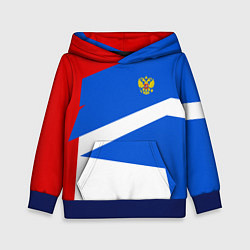Толстовка-худи детская Russia: Light Sport, цвет: 3D-синий