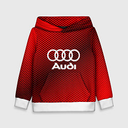 Толстовка-худи детская Audi: Red Carbon, цвет: 3D-белый