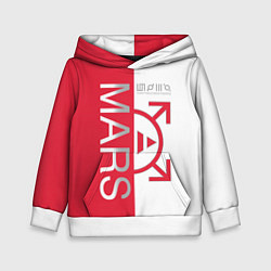 Толстовка-худи детская 30 seconds to Mars - emblem, цвет: 3D-белый