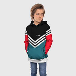 Толстовка-худи детская Firm 90s: Arrows Style, цвет: 3D-белый — фото 2