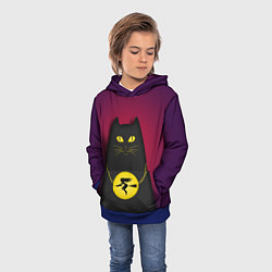 Толстовка-худи детская Кот Бегемот, цвет: 3D-синий — фото 2