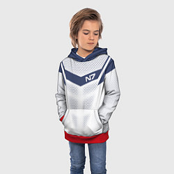 Толстовка-худи детская N7: White Armor, цвет: 3D-красный — фото 2