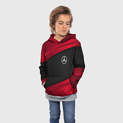 Толстовка-худи детская Mercedes Benz: Red Sport, цвет: 3D-меланж — фото 2