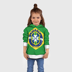 Толстовка-худи детская CBF Brazil, цвет: 3D-белый — фото 2
