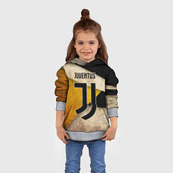 Толстовка-худи детская FC Juventus: Old Style, цвет: 3D-меланж — фото 2