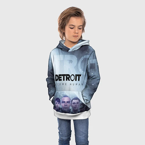 Детская толстовка Detroit: Become Human / 3D-Белый – фото 3