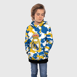 Толстовка-худи детская Real Madrid: Camo, цвет: 3D-черный — фото 2