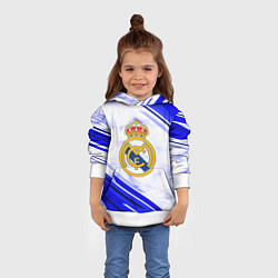 Толстовка-худи детская Real Madrid, цвет: 3D-белый — фото 2