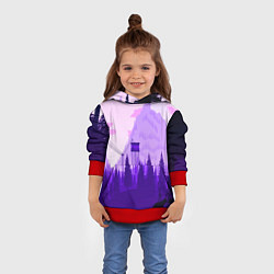 Толстовка-худи детская Firewatch: Violet Wood, цвет: 3D-красный — фото 2