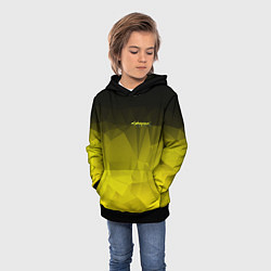 Толстовка-худи детская Cyberpunk 2077: Yellow Poly, цвет: 3D-черный — фото 2