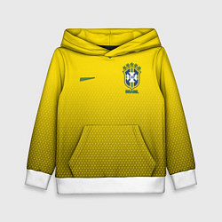 Толстовка-худи детская Brazil Team: WC 2018, цвет: 3D-белый
