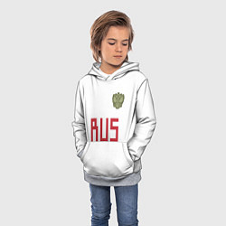 Толстовка-худи детская Rus Team: Away WC 2018, цвет: 3D-меланж — фото 2