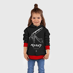 Толстовка-худи детская Berserk Khight, цвет: 3D-красный — фото 2