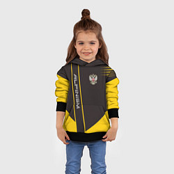 Толстовка-худи детская Alpinism: Yellow Russia, цвет: 3D-черный — фото 2