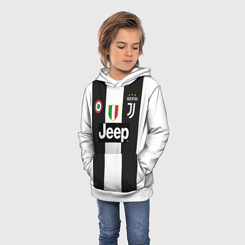 Детская толстовка FC Juventus 18-19 / 3D-Белый – фото 3