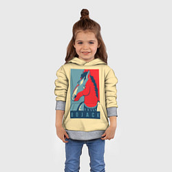 Толстовка-худи детская BoJack Obey, цвет: 3D-меланж — фото 2