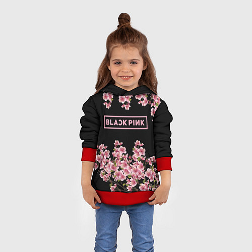 Детская толстовка Black Pink: Delicate Sakura / 3D-Красный – фото 4