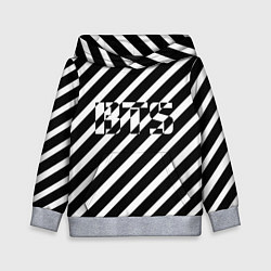 Толстовка-худи детская BTS: B&W Stripes, цвет: 3D-меланж