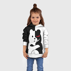 Толстовка-худи детская Monokuma Drae, цвет: 3D-белый — фото 2