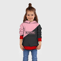 Толстовка-худи детская Black Pink, цвет: 3D-красный — фото 2