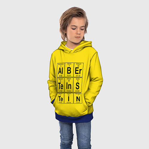 Детская толстовка Альберт Эйнштейн / 3D-Синий – фото 3