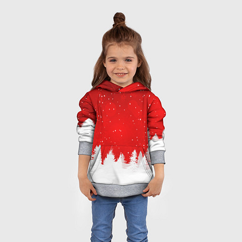 Детская толстовка Christmas pattern / 3D-Меланж – фото 4