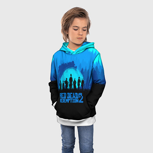 Детская толстовка RDR 2: Blue Style / 3D-Белый – фото 3