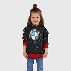 Толстовка-худи детская BMW под Дождём, цвет: 3D-красный — фото 2