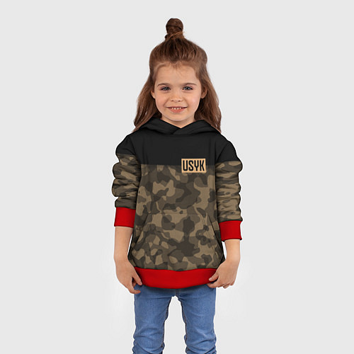 Детская толстовка USYK Camo / 3D-Красный – фото 4