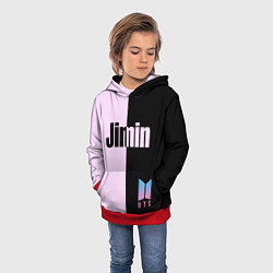 Толстовка-худи детская BTS Jimin, цвет: 3D-красный — фото 2
