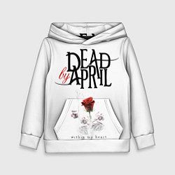 Толстовка-худи детская Dead by April, цвет: 3D-белый